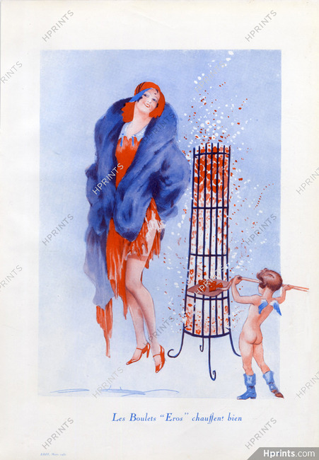 Vald'Es 1931 Les Boulets "Eros" Chauffent bien, Angel, Fur Coat