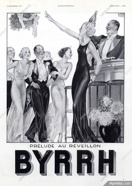 Byrrh 1933 New Year's Elegantes, Georges Leonnec