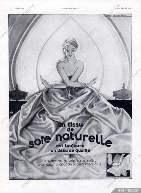 Soie Naturelle (Silk) 1930 Jacques Leclerc