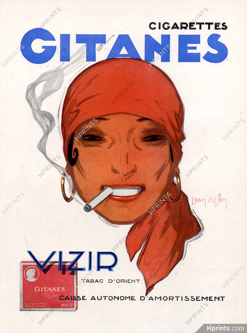 Gitanes 1937 Vizir Tabac d'Orient, Gypsy, Jean D'Ylen