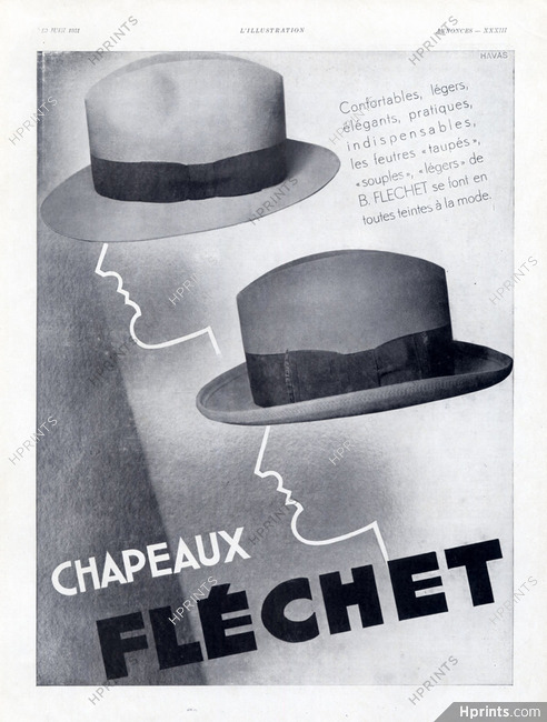 Fléchet (Hats) 1931 Feutres Taupés