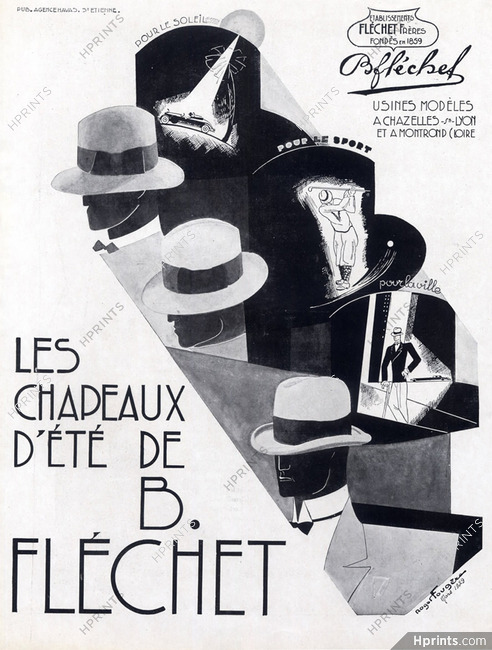 Fléchet (Men's Hats) 1929 Roger Fougère