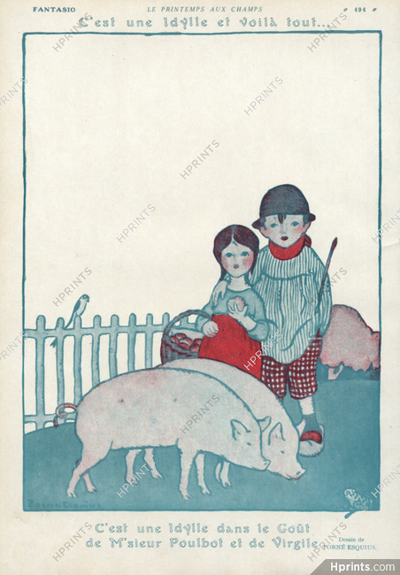 Torné-Esquius 1926 Children, Pig