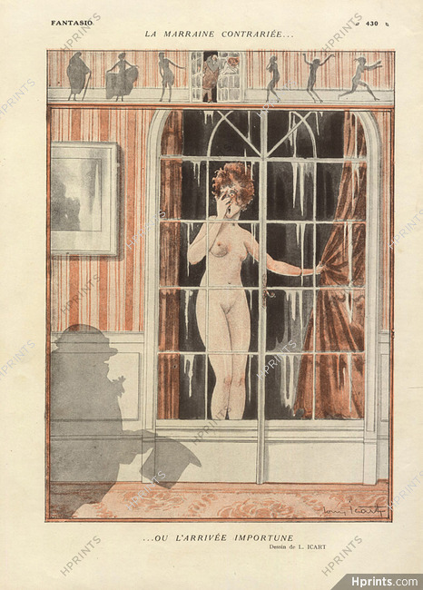 La Marraine Contrariée, 1919 - Louis Icart Nude