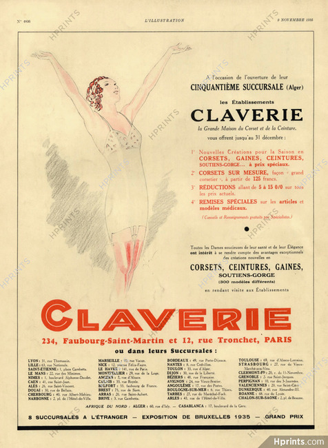 Claverie (Lingerie) 1935 Girdle, Georges Bourdin