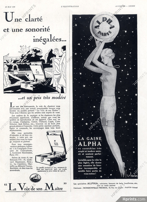 Alpha (Lingerie) 1930 Georges Lepape, Girdle, Ets Schoenfeld Frères
