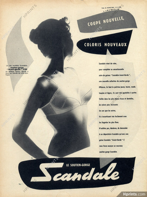 Scandale (Lingerie) 1956 Bra, Jean Jacquelin