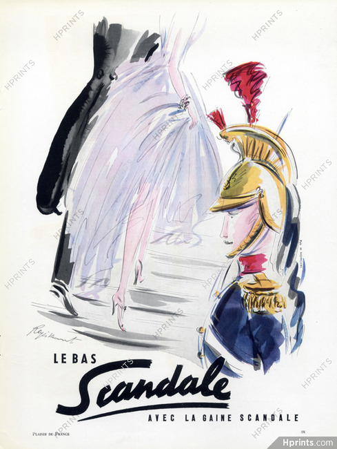 Scandale (Stockings) 1954 Regis Manset, Stockings Hosiery
