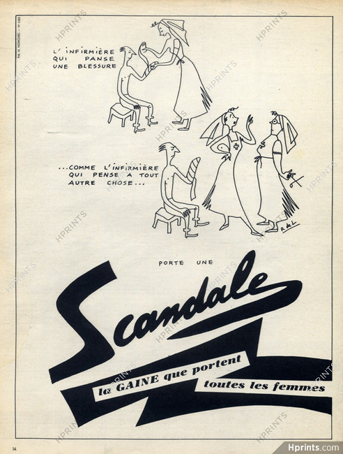 Scandale (Lingerie) 1950 Girdle, Raymond de Lavererie, Nurse
