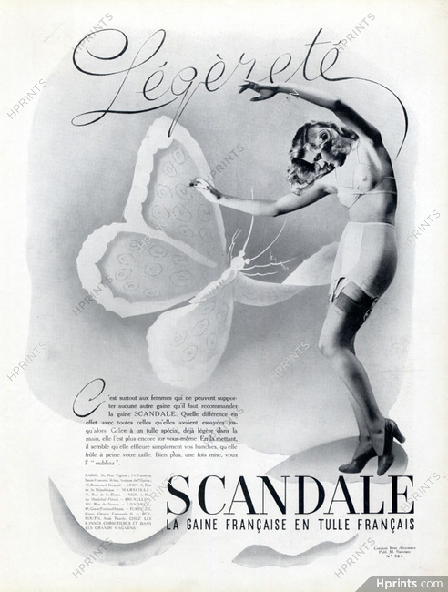 Scandale (Lingerie) 1940 Légèreté, Girdle, Bra
