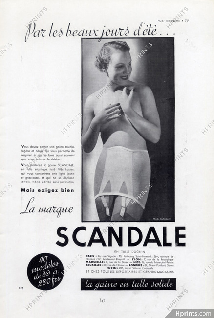Scandale (Lingerie) 1936 Girdle, Photo G.Marant