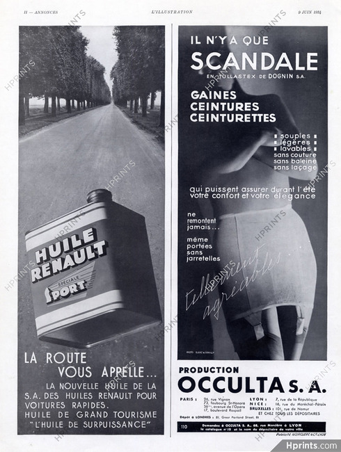 Scandale Occulta (Girdles) 1934 Dognin, Photo Blanc & Demilly