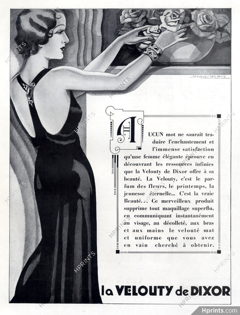 Velouty de Dixor 1932 Art Déco Style, Jacques Leclerc