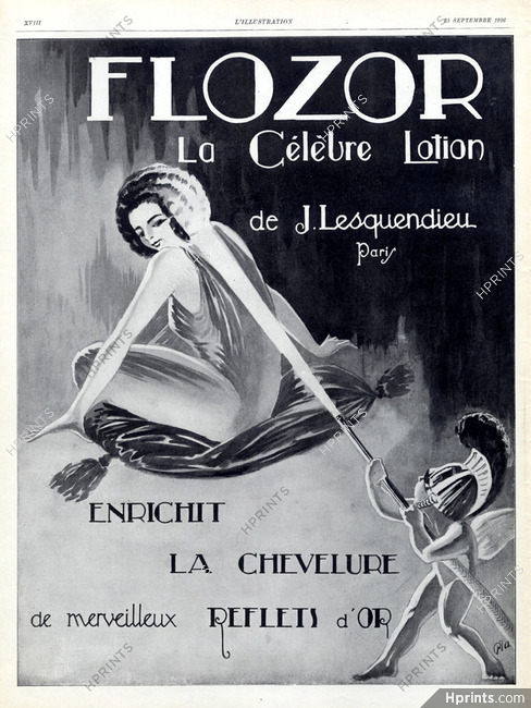 Flozor (Hair care) 1926 Lesquendieu, Angel, Pla