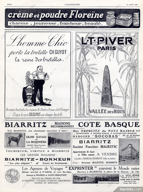 Piver L.T. (Perfumes) 1926 Vallée des Rois, Egypt