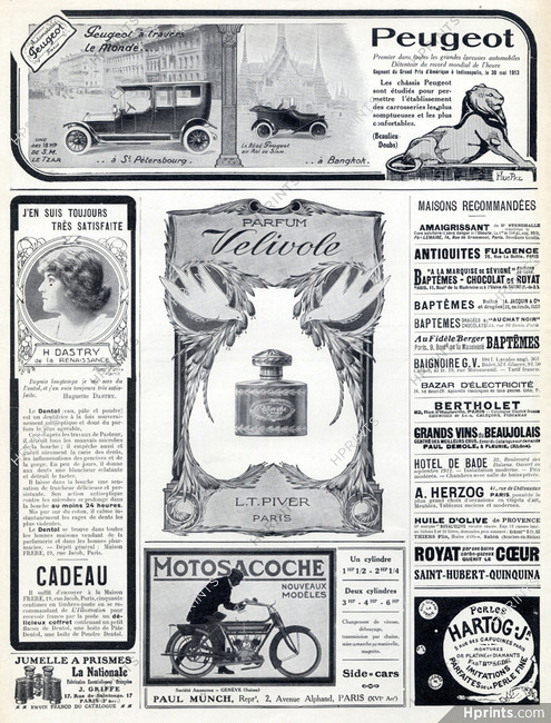 Piver L.T. (Perfumes) 1913 Velivole
