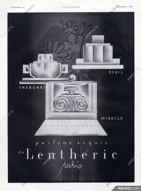 Lenthéric 1937 Shanghai, Dykil, Miracle, Art Déco Style, MAC