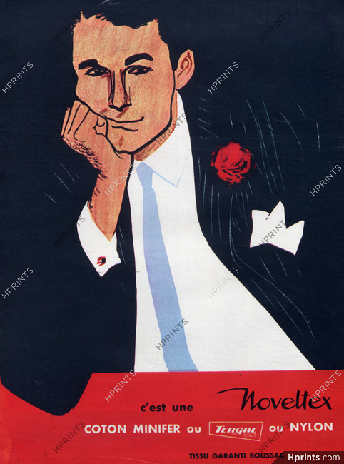 Noveltex (Men's Clothing) 1962 René Gruau