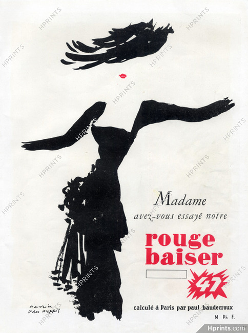 Rouge Baiser (Cosmetics) 1948 Van Moppès