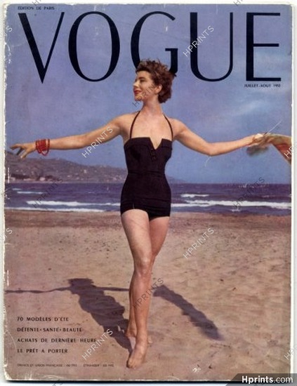 Vogue Paris 1953 July-August Beachwear, 88 pages