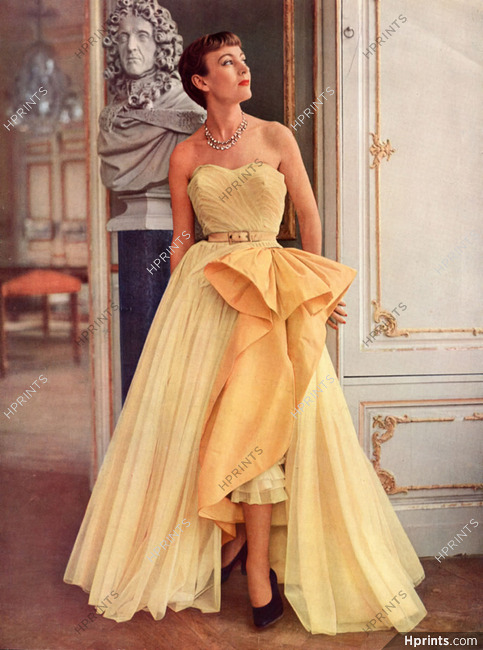 Robert Piguet 1950 Evening Gown, Pierre Brivet, Philippe Pottier
