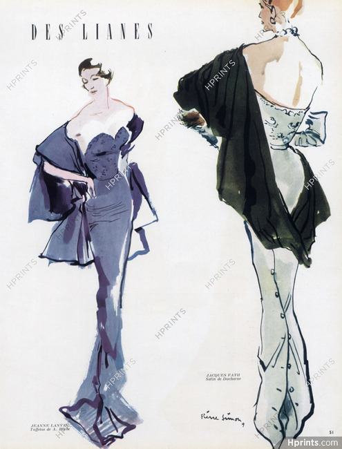 Jeanne Lanvin & Jacques Fath 1949 Evening Gown, Pierre Simon