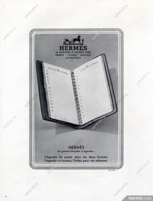 Hermès (Organizers) 1947 Agenda