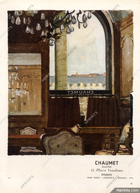 Chaumet (Jewels) 1946 Store Pierre Mourgue Place Vendôme