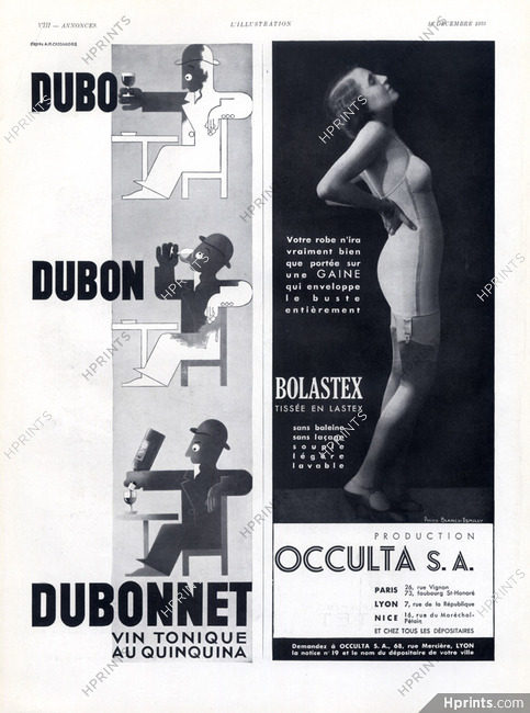 Occulta (Lingerie) 1933 Corselette Bolastex, Photo Blanc & Demilly