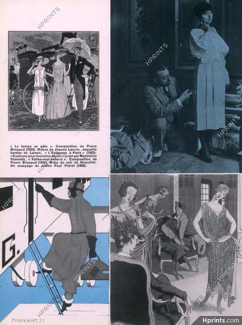 Lanvin by Brissaud, Vionnet by Thayath, Poiret Portrait, Doeuillet Models 1922