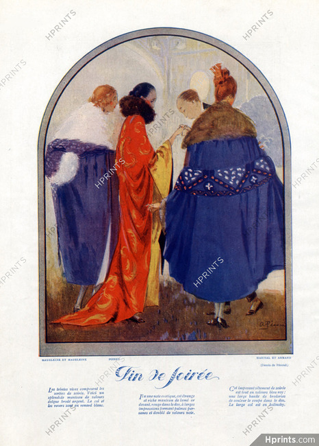 Madeleine & Madeleine, Paul Poiret, Martial & Armand 1921 "Fin de Soirée" Evening Coats, André Pecoud