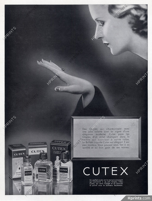 Cutex (Cosmetics) 1934 Nail polish