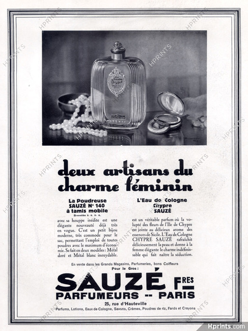 Sauzé (Perfumes) 1929 Chypre
