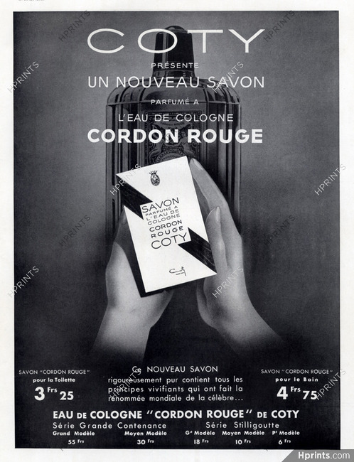 Coty (Cosmetics) 1935 Cordon Rouge
