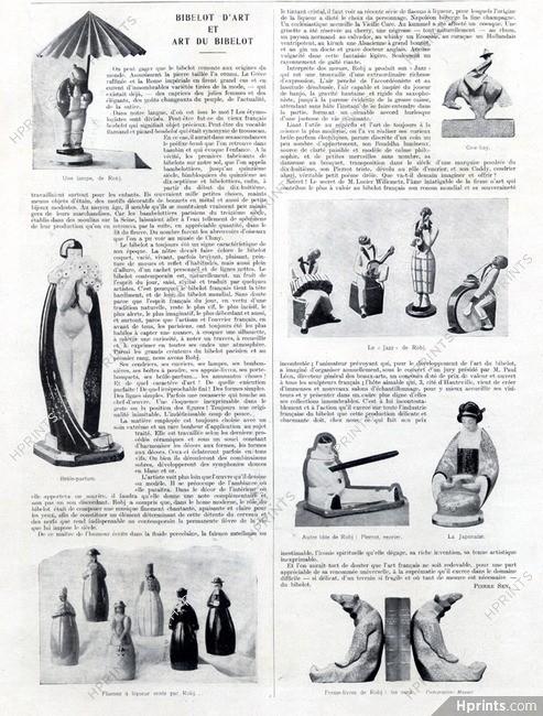 Bibelot d'Art et Art du Bibelot, 1928 - Robj (Decorative Arts) Ornament, Perfume-Burner, Lampe, Knickknacks, Texte par Pierre Sen, 1 pages