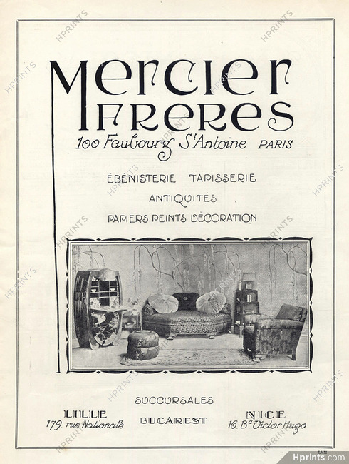 Mercier Frères (Decorative Arts) 1922