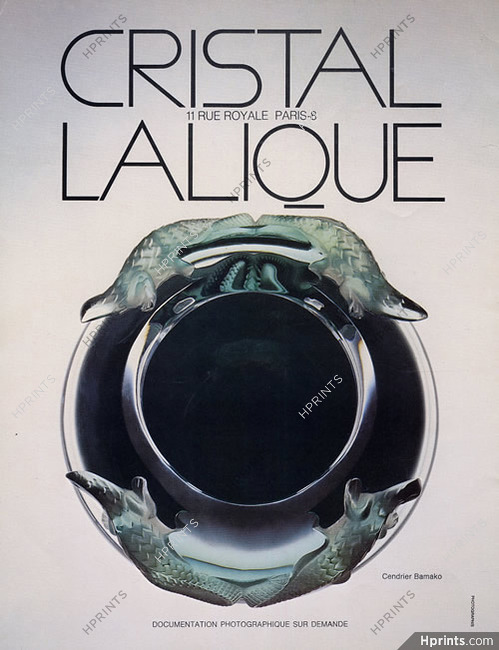 Lalique (Crystal) 1949 Ashtray,Cendrier Bamako