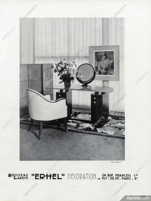 Erhel (Decorative Arts) 1947 Rousseau Lardin