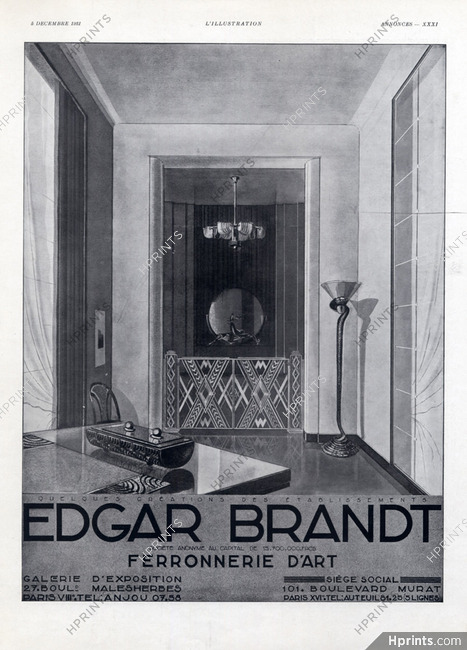 Edgar Brandt (Decorative Arts) 1931 Wrought-Iron Craftsman