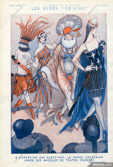 Les Robes "Opinion", 1924 - Armand Vallée Fashion Show, Fashion Satire