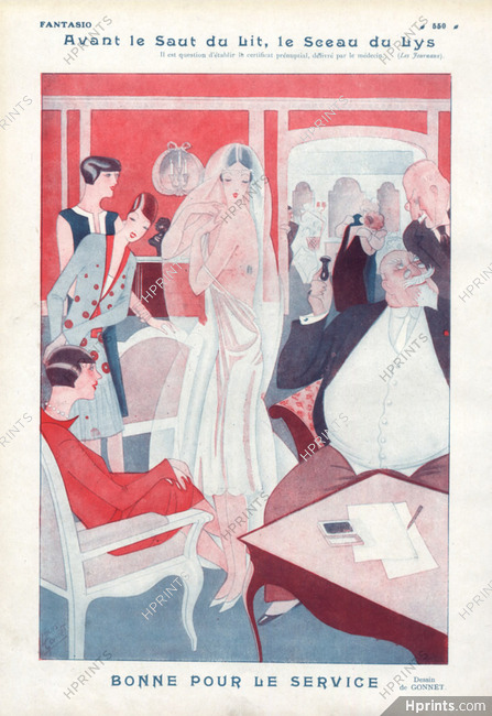Louis Gonnet 1927 Wedding Dress, Premarital Check