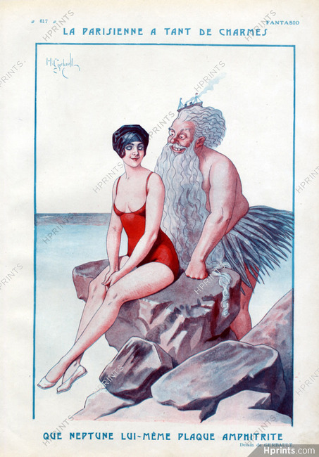 Henry Gerbault 1923 Bathing Beauty, Neptune