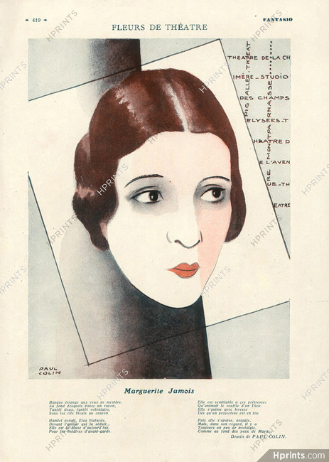 Paul Colin 1931 Marguerite Jamois, Portrait
