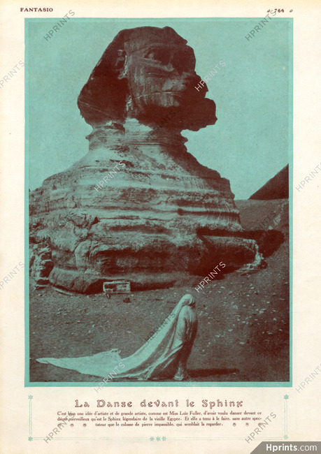Loïe Fuller 1914 La Danse devant le Sphinx, Egypt