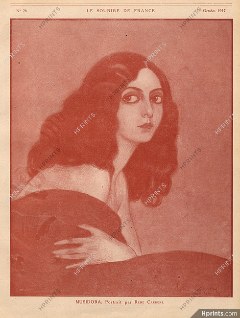 René Carrère 1917 Musidora Portrait