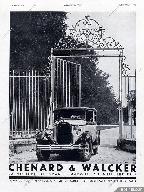 Chenard & Walcker (Cars) 1931