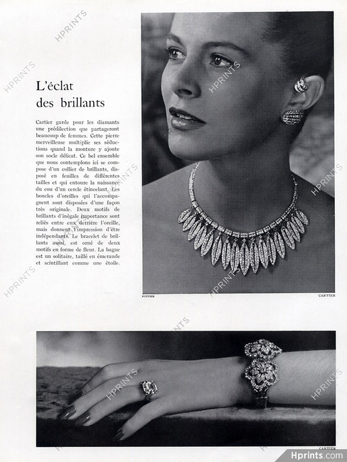 Cartier (High Jewelry) 1949 Necklace Brillants Original Earrings