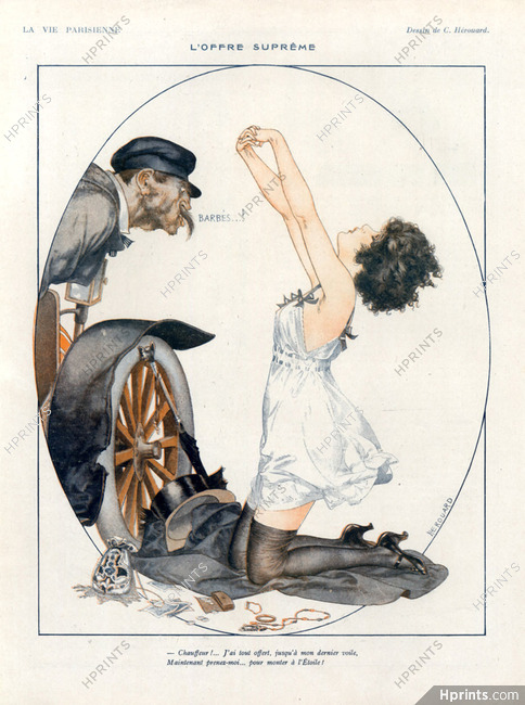 Cheri Herouard 1919 "L'Offre Suprême..pour monter à l'étoile, Champs Elysées!" Taxi Driver, Barbès