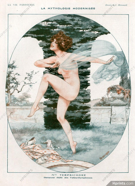 Cheri Herouard 1919 Miss Terpsichore Mythologie Dancer Nude