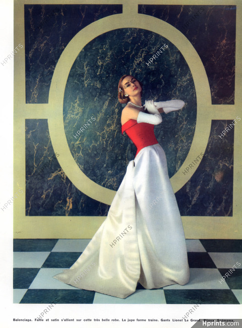 Balenciaga 1955 Evening Gown Scemama Jewels